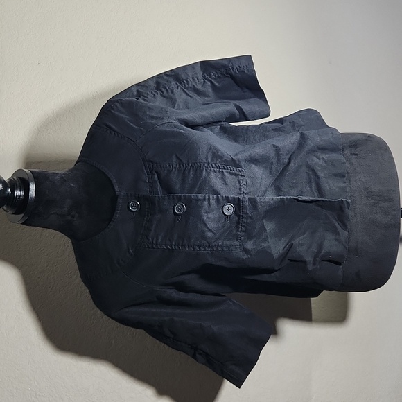 Bananna Republic Jacket Womens size s linen blend black 3 button short jacket - Picture 1 of 8